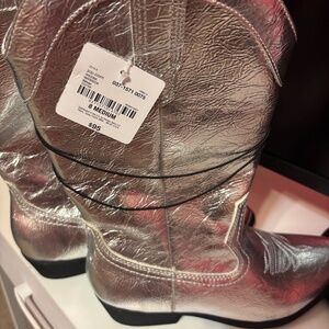 Silver boots